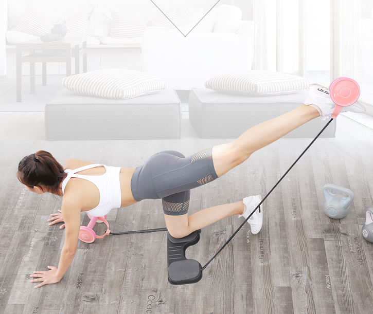Ab Roller Home Fitness Equipment with Resistance Bands