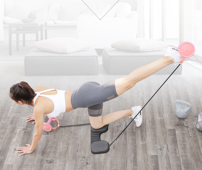 Ab Roller Home Fitness Equipment with Resistance Bands